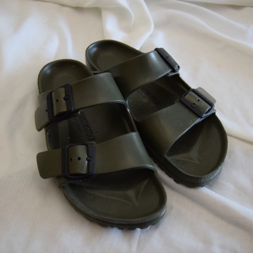 Birkenstock Green 2 Strap Plastic Upper
